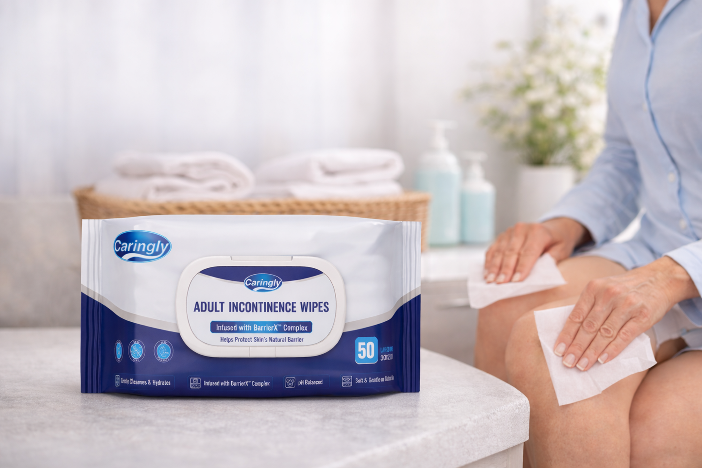 Caringly Adult Incontinence Wipes